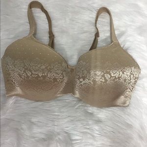 Soma Womens Stunning Support Floral Balconette Bra  Beige  Size 36 DD NWOT.